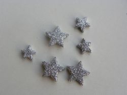hvězdička glitr  mini stříbrná